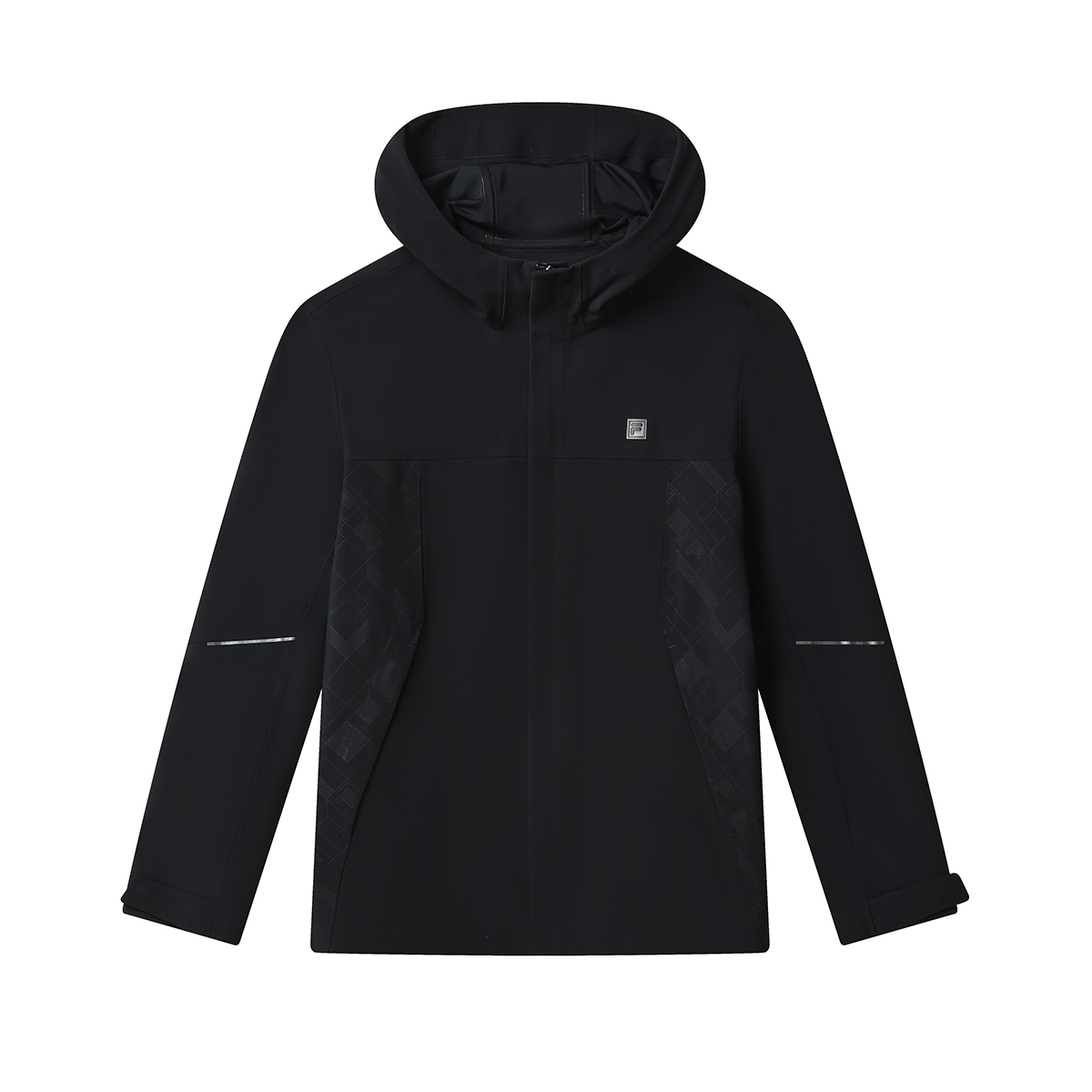 FILA Solid Color Basic Zip-Up Hoodie Jacket - Black F11M317704F-BK