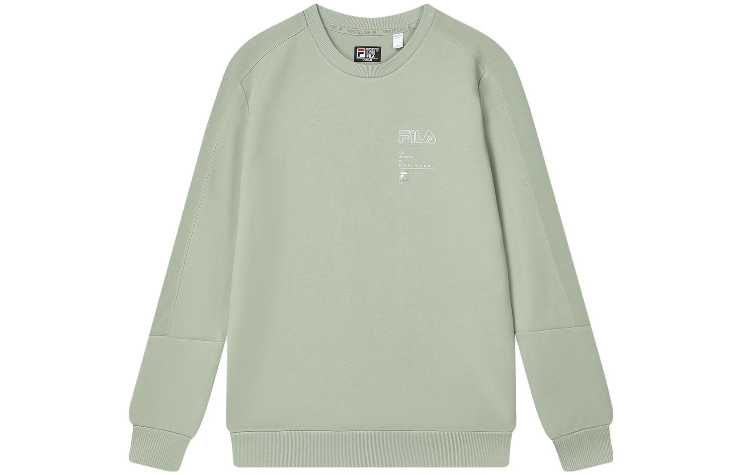 FILA Solid Color Crewneck Casual Pullover Sweatshirt - Green F51M347208A-GN