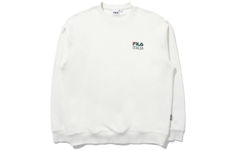FILA Solid Color Crewneck Long Sleeve Sweatshirt - White FE2POD6102X-CRM