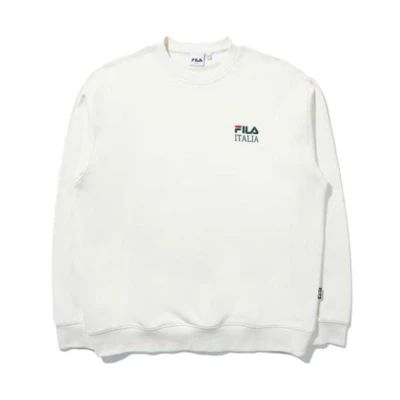 FILA Solid Color Crewneck Long Sleeve Sweatshirt - White FE2POD6102X-CRM