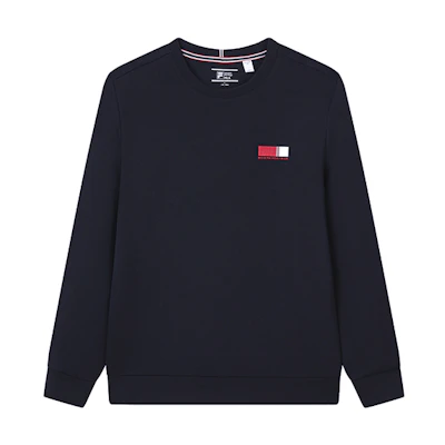 FILA Solid Color Crewneck Pullover Sweatshirt Legendary Blue F11M211206F-NV