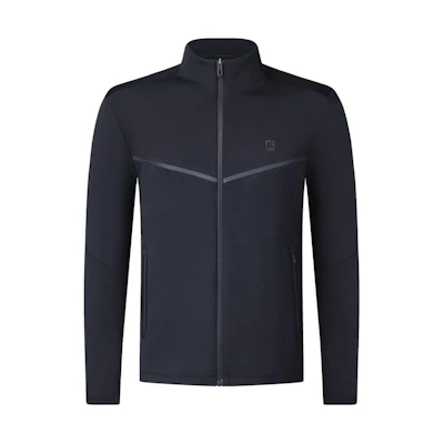 FILA Solid Color Fitness Knit Jacket in Deep Black A11M411507F-BK