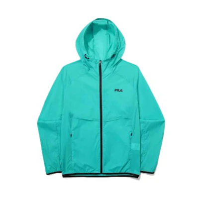FILA Solid Color Green Zip-Up Hoodie Jacket FS2JKG2202M-TQE