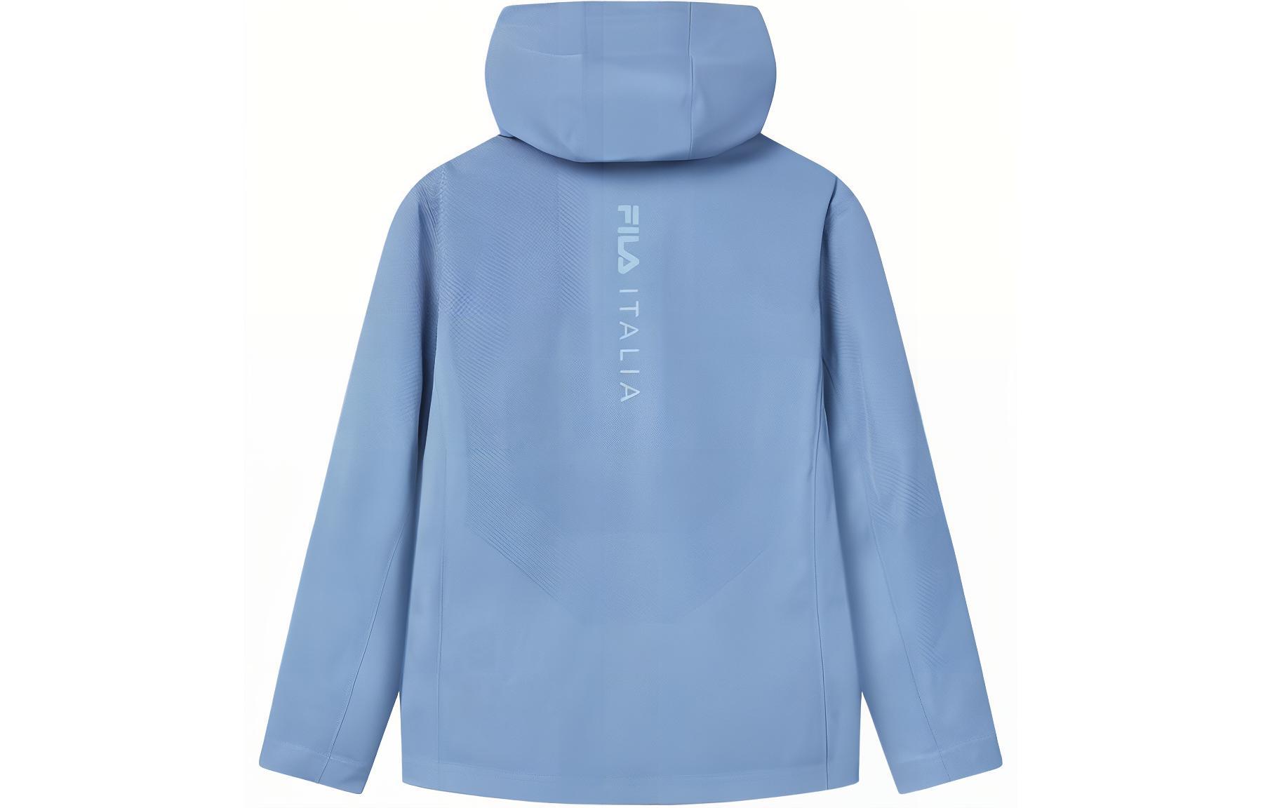 Lookbook FILA 純色連帽休閒織布外套 夢幻藍 F11M412703F-BU