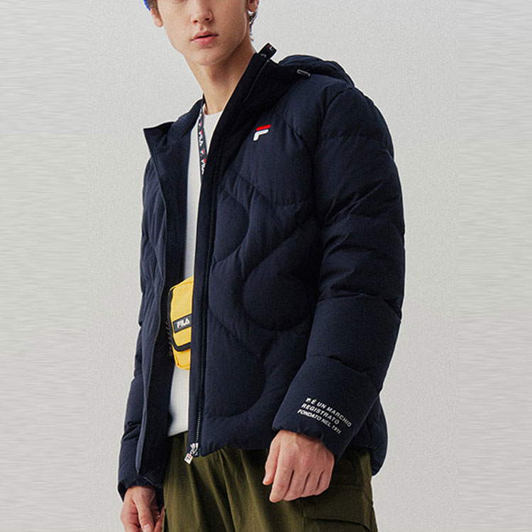 Details for FILA Jaket Down Solid Hoodie Warna Biru Legendaris F61M148925FNV