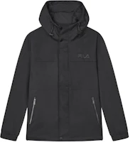 FILA Solid Color Hooded Woven Casual Jacket - Jet Black F11M418706F-BK FILA Solid Color Hooded Woven Casual Jacket - Jet Black F11M418706F-BK