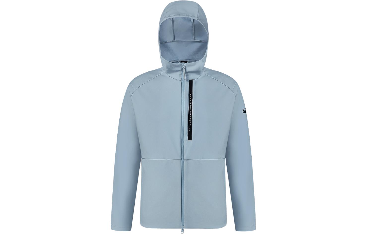 FILA Solid Color Hooded Woven Fitness Jacket Sheer Blue A11M411712F-LB 圖 2