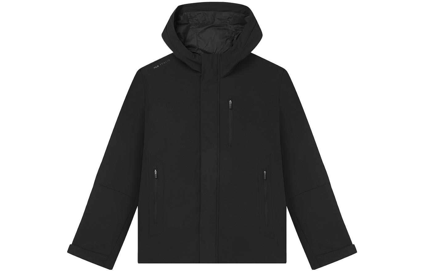 Order FILA纯色连帽梭织夹克 黑色 F11M342702F-BK