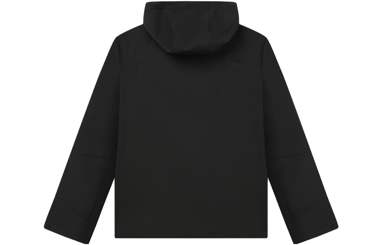 Lookbook FILA纯色连帽梭织夹克 黑色 F11M342702F-BK