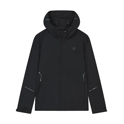 FILA Solid Color Hoodie Business Casual Jacket - Jet Black F11M317701FBK