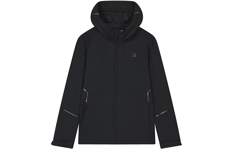 FILA Solid Color Hoodie Business Casual Jacket - Jet Black F11M317701FBK 圖 2