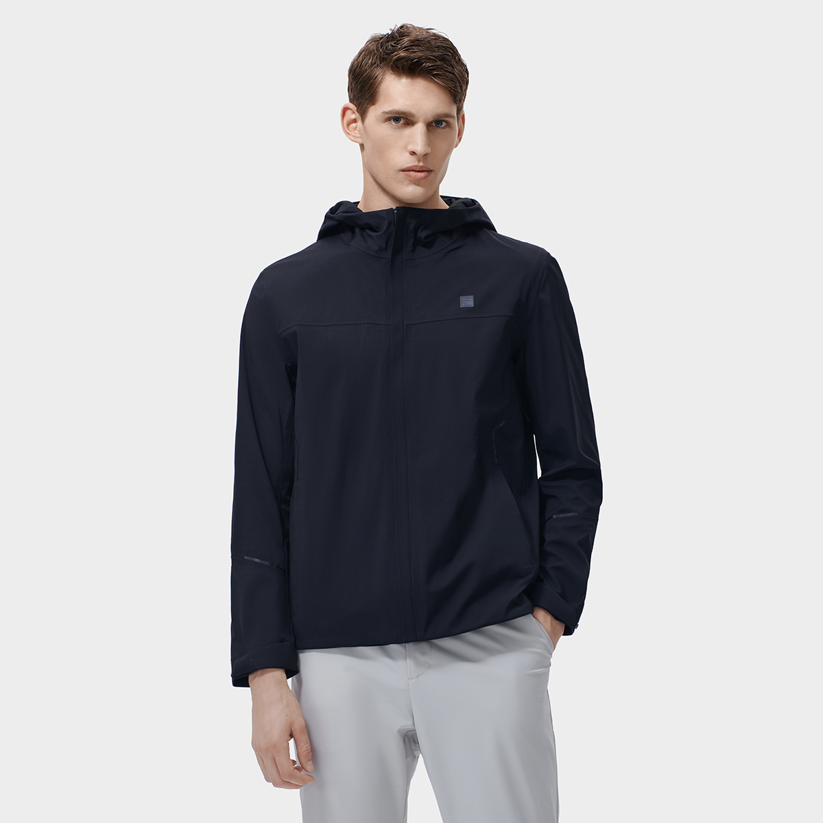 FILA Solid Color Hoodie Business Casual Jacket - Jet Black F11M317701FBK 圖 4