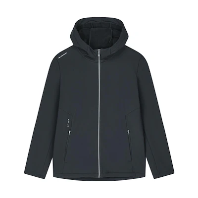 FILA Solid Color Knit Hoodie Jacket - Jet Black F11M342501F-BK