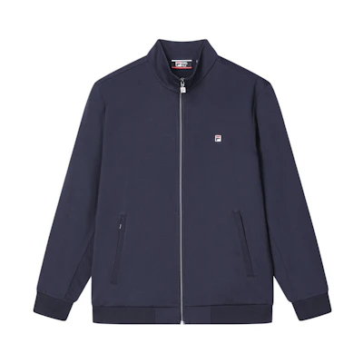 FILA Solid Color Knit Jacket - Legendary Blue Long Sleeve F51M411501A-NV
