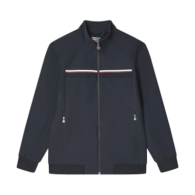 FILA Solid Color Knit Long Sleeve Jacket - Dark Blue F11M411503F-NV