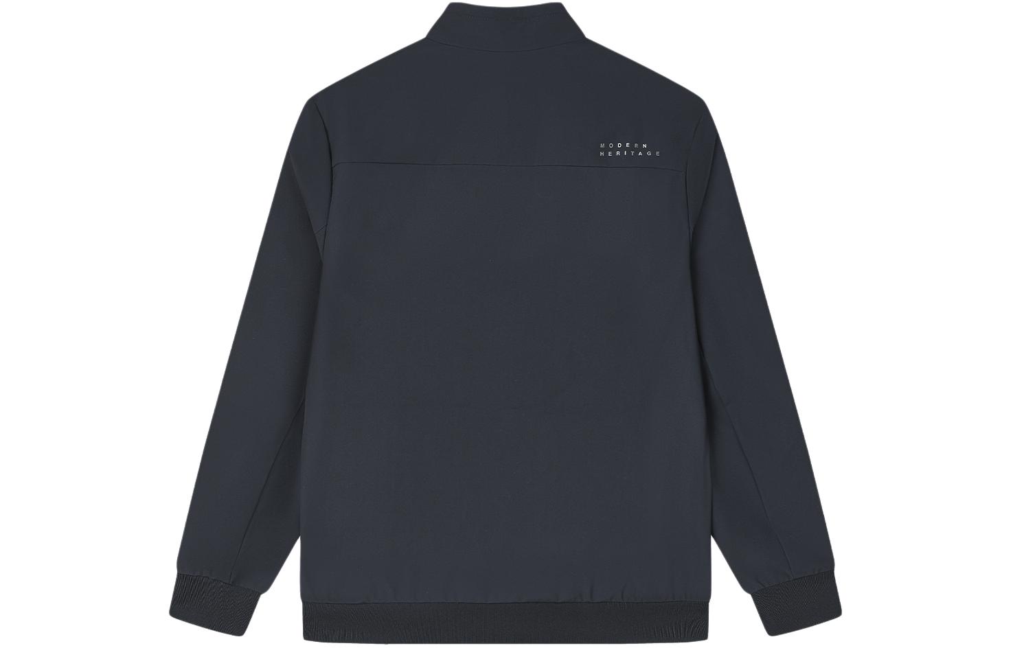 FILA Solid Color Knit Long Sleeve Jacket - Dark Blue F11M411503F-NV 圖 3