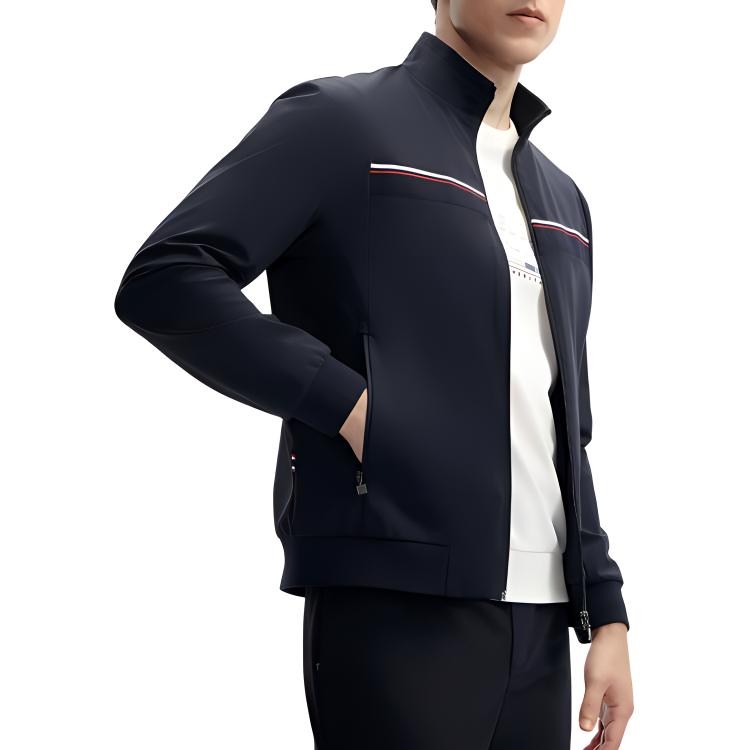 FILA Solid Color Knit Long Sleeve Jacket - Dark Blue F11M411503F-NV 圖 5