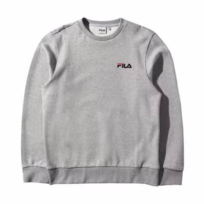 FILA Solid Color Logo Crewneck Sweatshirt Unisex - Gray FS2POC3103X-LML