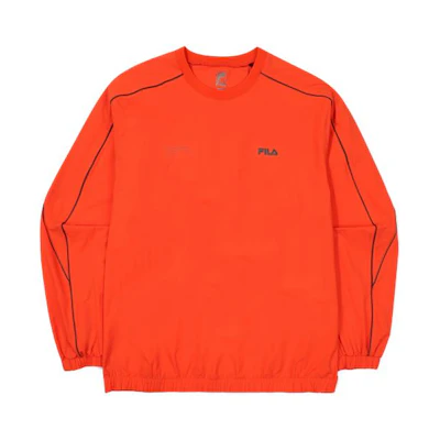 FILA Solid Color Logo Print Sweatshirt - Orange Red FS2POF2211M-OE