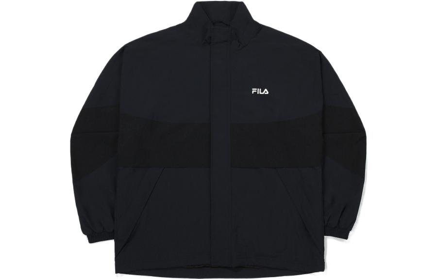 FILA Solid Color Logo Print Zip-Up Jacket Unisex Blue FS2WTE3101X-INA