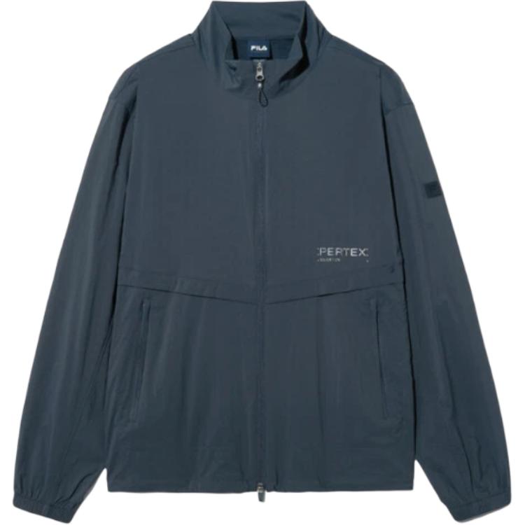 FILA Solid Color Logo Zip-Up Stand Collar Jacket Unisex Blue FS2JKH2201UDNA