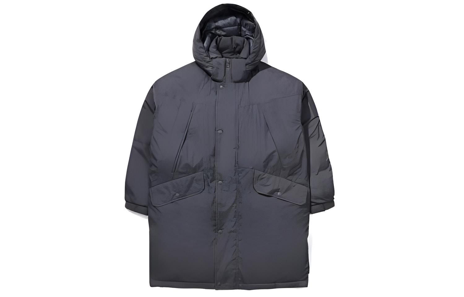 FILA Solid Color Long-Sleeve Jacket with Large Pockets - Grey FE2DJD6102X-DGY