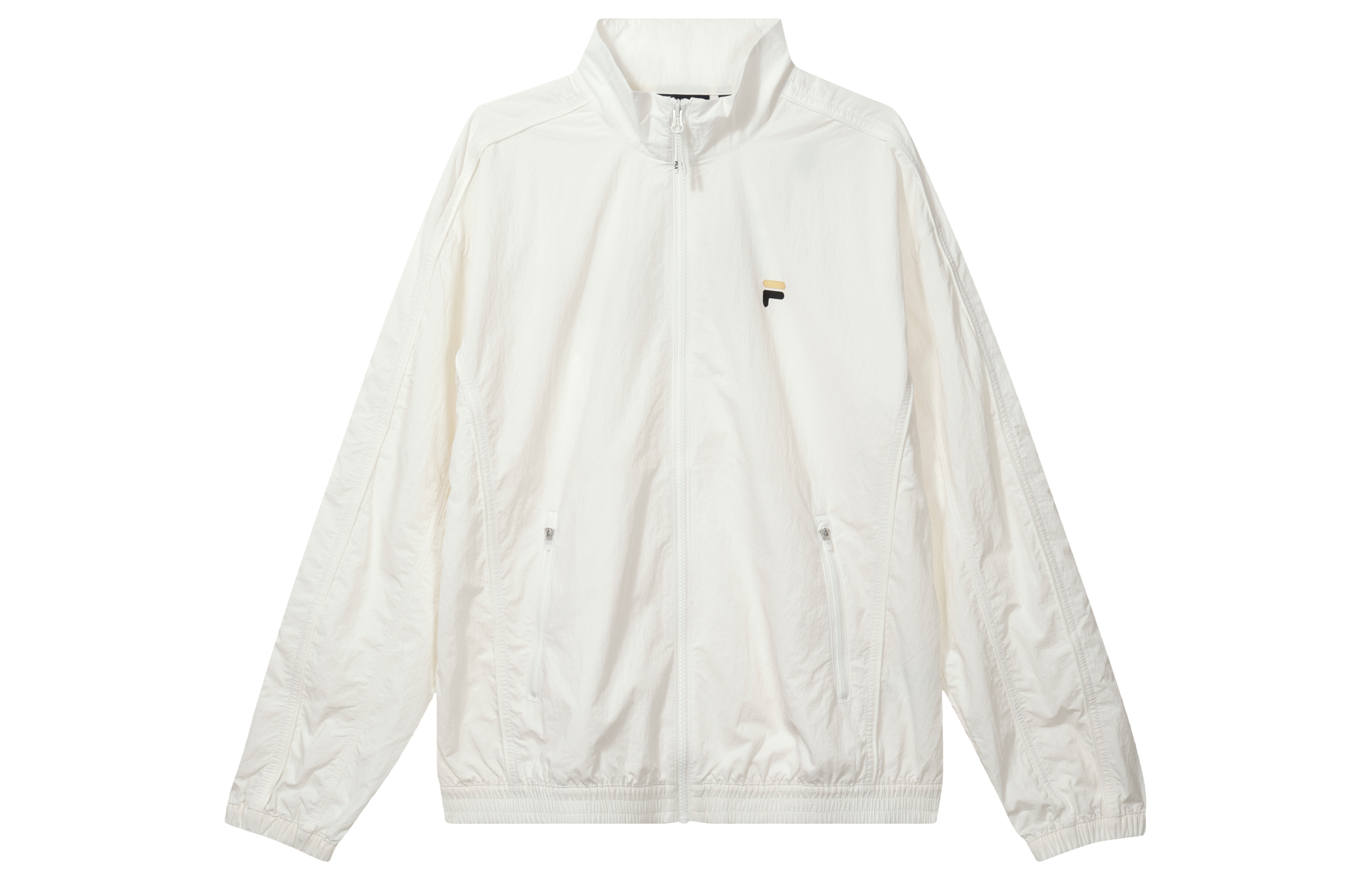 FILA Solid Color Loose Fit Track Jacket with Stand Collar T11M323702F-WT