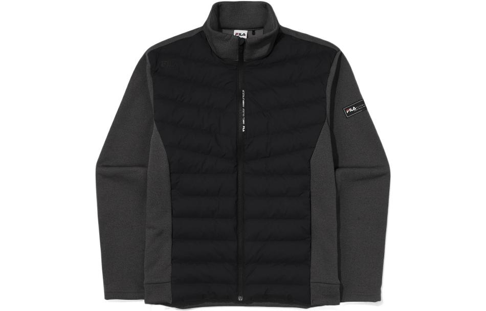 FILA Solid Color Patchwork Sports Jacket - Gray FS2DJE4201M-LML