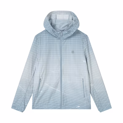 FILA Solid Color Plaid Hooded Jacket F11M317702F-BU