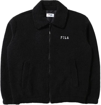 FILA Solid Color Polo Collar Casual Jacket Black FS2PLD4101X-BLK Buy FILA Solid Color Polo Collar Casual Jacket Black FS2PLD4101X-BLK