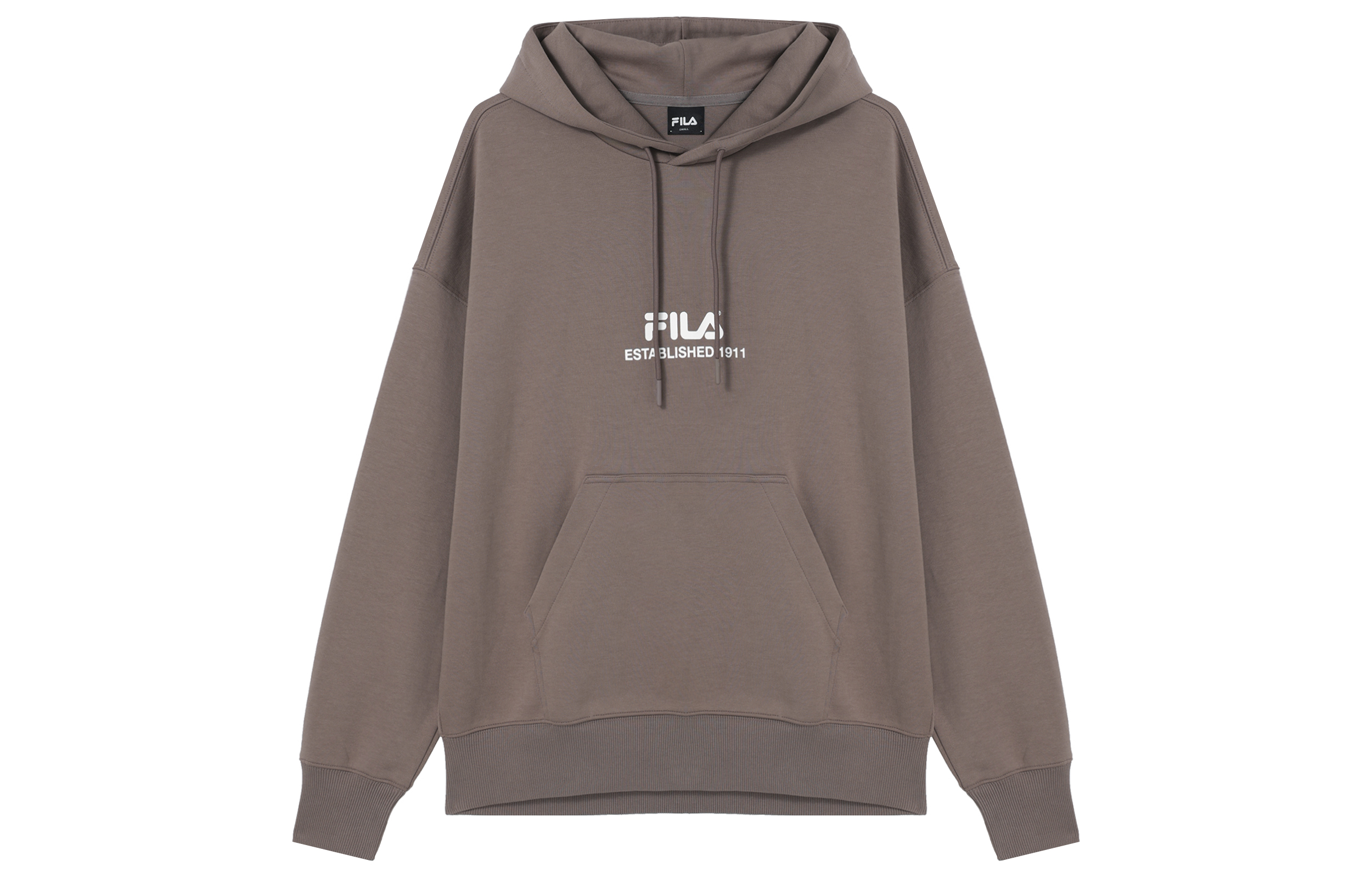 FILA Solid Color Pullover Hoodie Unisex - Coffee Brown FS2POD3211X-TPE