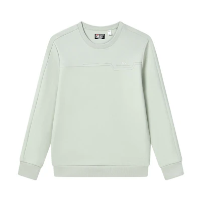 FILA Solid Color Pullover Sweatshirt Light Green Casual Wear F11M317204F-TQ