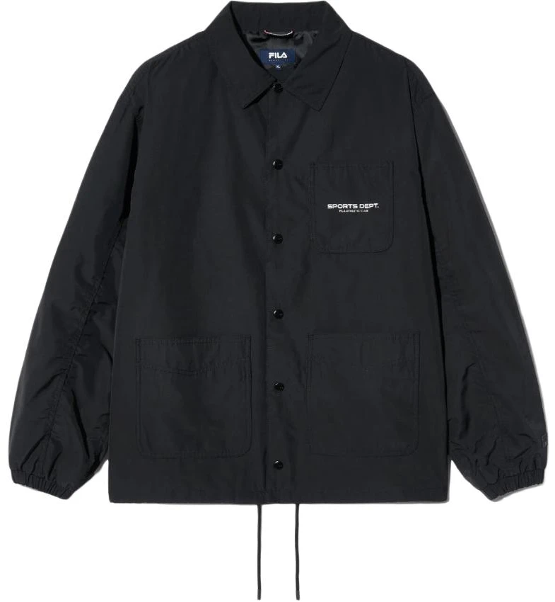 fila-solid-color-single-breasted-loose-fit-jacket-unisex-black-fs-2-jkh-1101-xblk