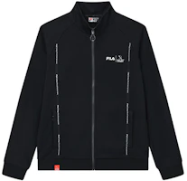 FILA Solid Color Stand Collar Zip-Up Casual Jacket Long Sleeve F11M329502F-BK FILA Solid Color Stand Collar Zip-Up Casual Jacket Long Sleeve F11M329502F-BK