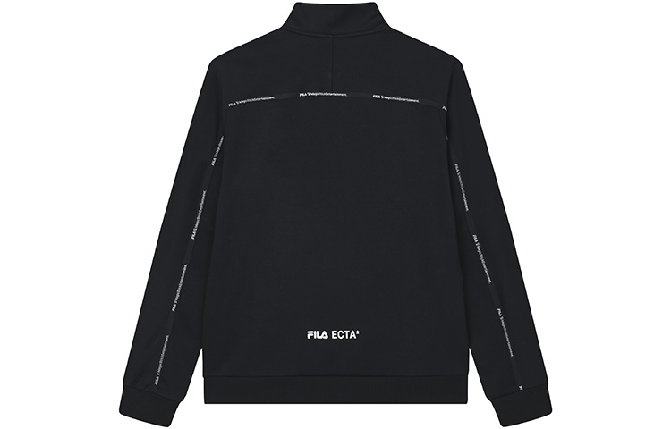 Lookbook FILA纯色立领拉链休闲夹克长袖 F11M329502F-BK