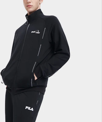 FILA纯色立领拉链休闲夹克长袖 F11M329502F-BK Shop FILA纯色立领拉链休闲夹克长袖 F11M329502F-BK