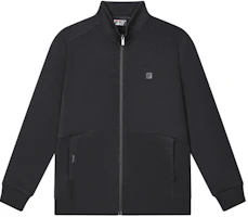 FILA Solid Color Thickened Zip-Up Stand Collar Jacket - Black F51M417505A-BK FILA Solid Color Thickened Zip-Up Stand Collar Jacket - Black F51M417505A-BK