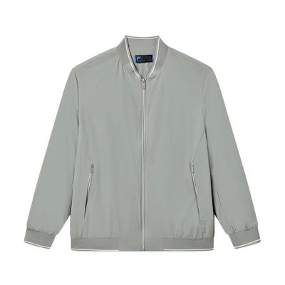 FILA Solid Color Zip-Up Casual Jacket - Gray F11M232702F-GY