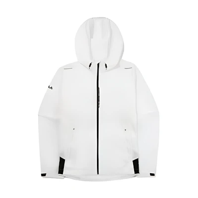 FILA Solid Color Zip-Up Hooded Jacket FS2WTE3201M-OWH