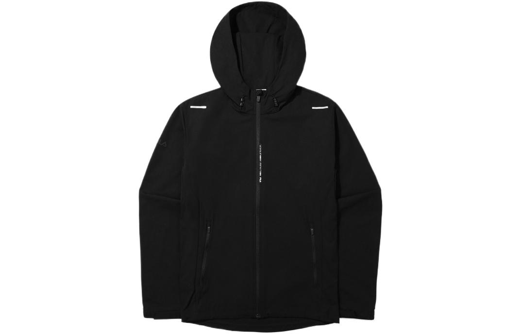 FILA Solid Color Zip-Up Hoodie Jacket - Black FS2WTE3201M-BLK