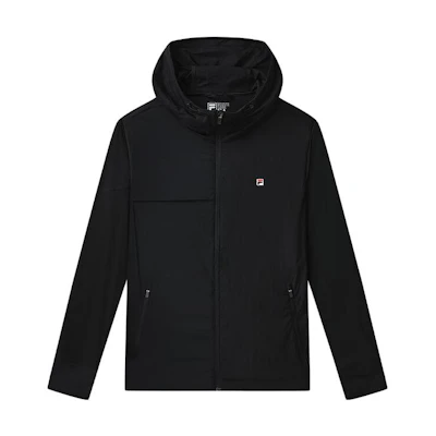 FILA Solid Color Zip-Up Hoodie Jacket Black F11M328702F-BK