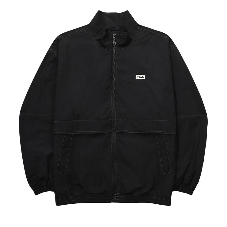 FILA Solid Color Zip-Up Jacket Black Unisex FS2JKG1101X-BLK