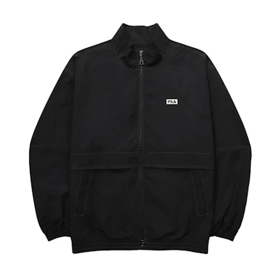 FILA Solid Color Zip-Up Jacket Black Unisex FS2JKG1101X-BLK