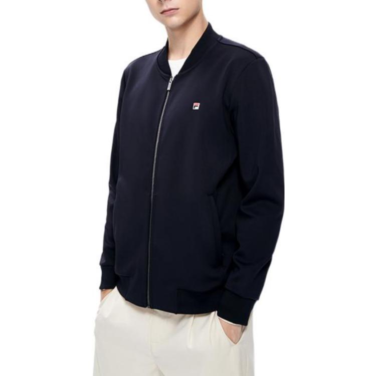 FILA Solid Color Zip-Up Jacket with Logo Patch Print - Legend Blue F51M238508F-NV 圖 4