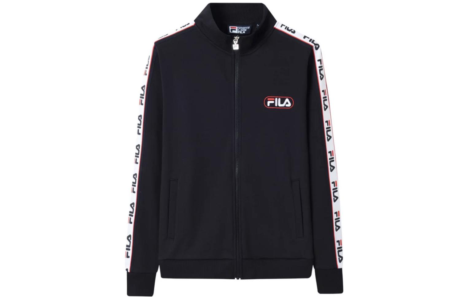 FILA Solid Color Zip-Up Logo Embroidered Jacket - Legend Blue F11M918502-FNV