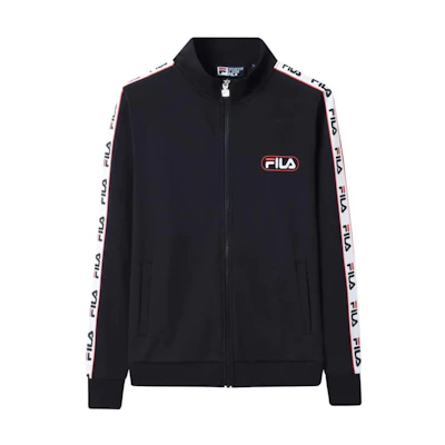 FILA Solid Color Zip-Up Logo Embroidered Jacket - Legend Blue F11M918502-FNV