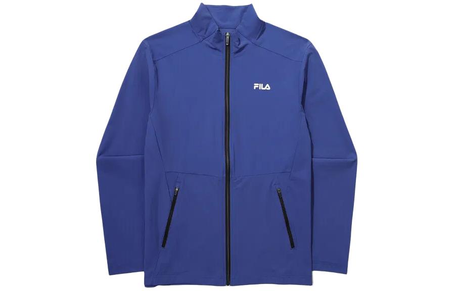 FILA Solid Color Zip-Up Long Sleeve Jacket - Blue FS2FTG2201M-BUE