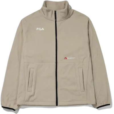 FILA Solid Color Zip Pocket Stand Collar Jacket Beige Unisex FS2FTE4210X-BEG Buy FILA Solid Color Zip Pocket Stand Collar Jacket Beige Unisex FS2FTE4210X-BEG