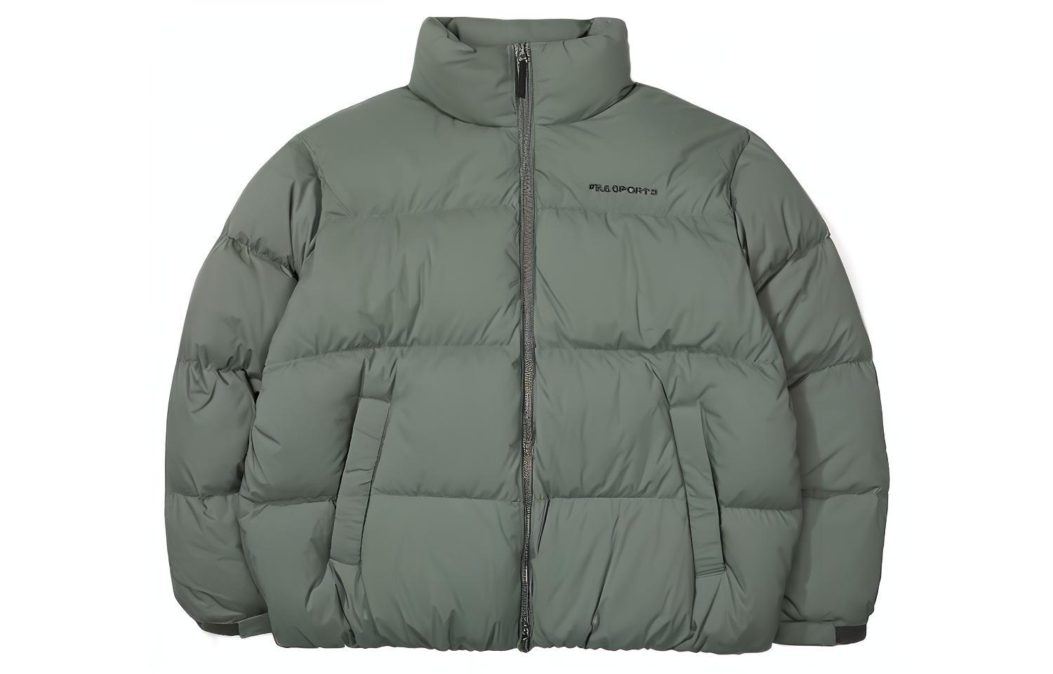 FILA Solid Green Stand Collar Long Sleeve Jacket FE2DJF6102X-DTG