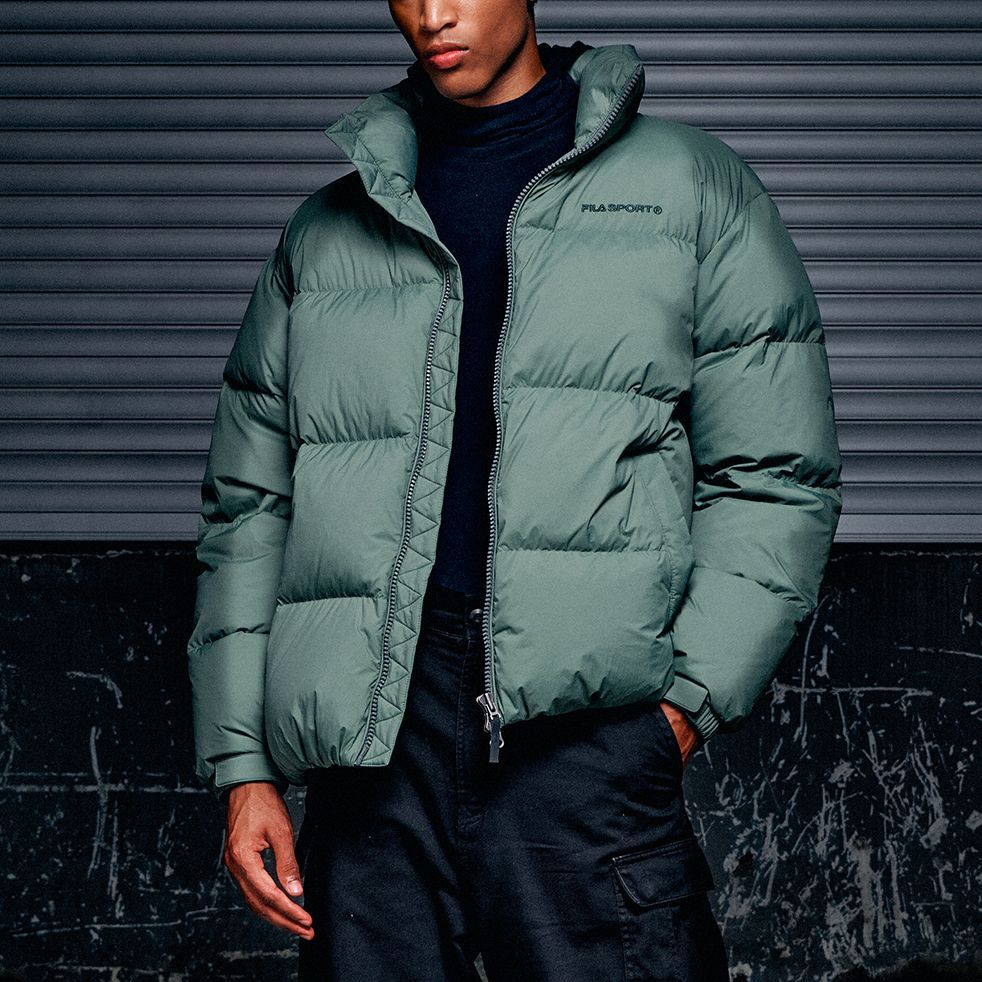 FILA Solid Green Stand Collar Long Sleeve Jacket FE2DJF6102X-DTG 圖 5